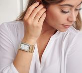 Isaac Mizrahi Live! Half Bangle Two-tone Gold/Silver Watch One Size